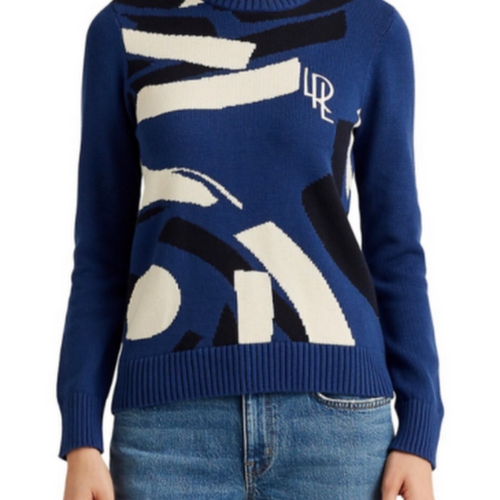 Ralph Lauren black label sweater Blue and White Women's Sweater